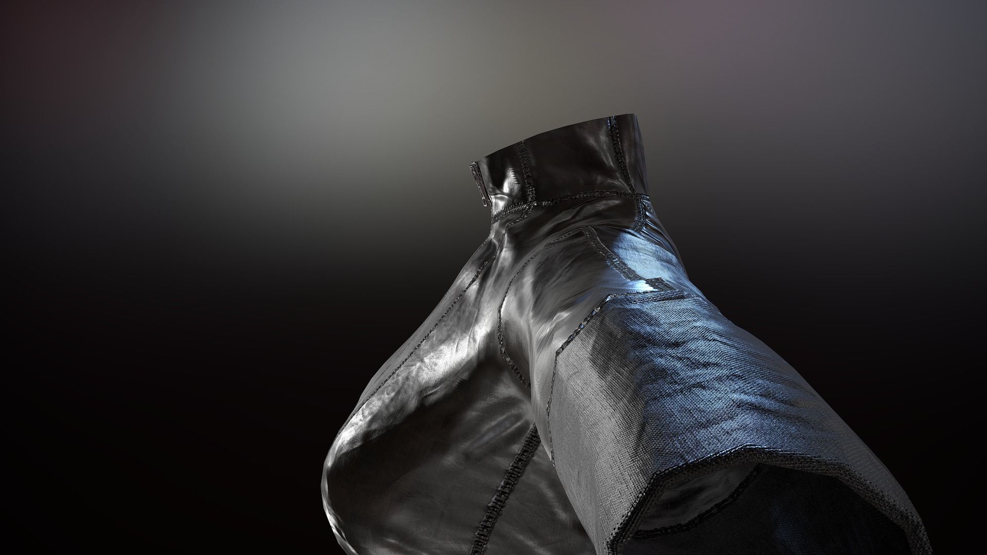 Female Leather Jacket-Free Model Free low-poly 3D model_24