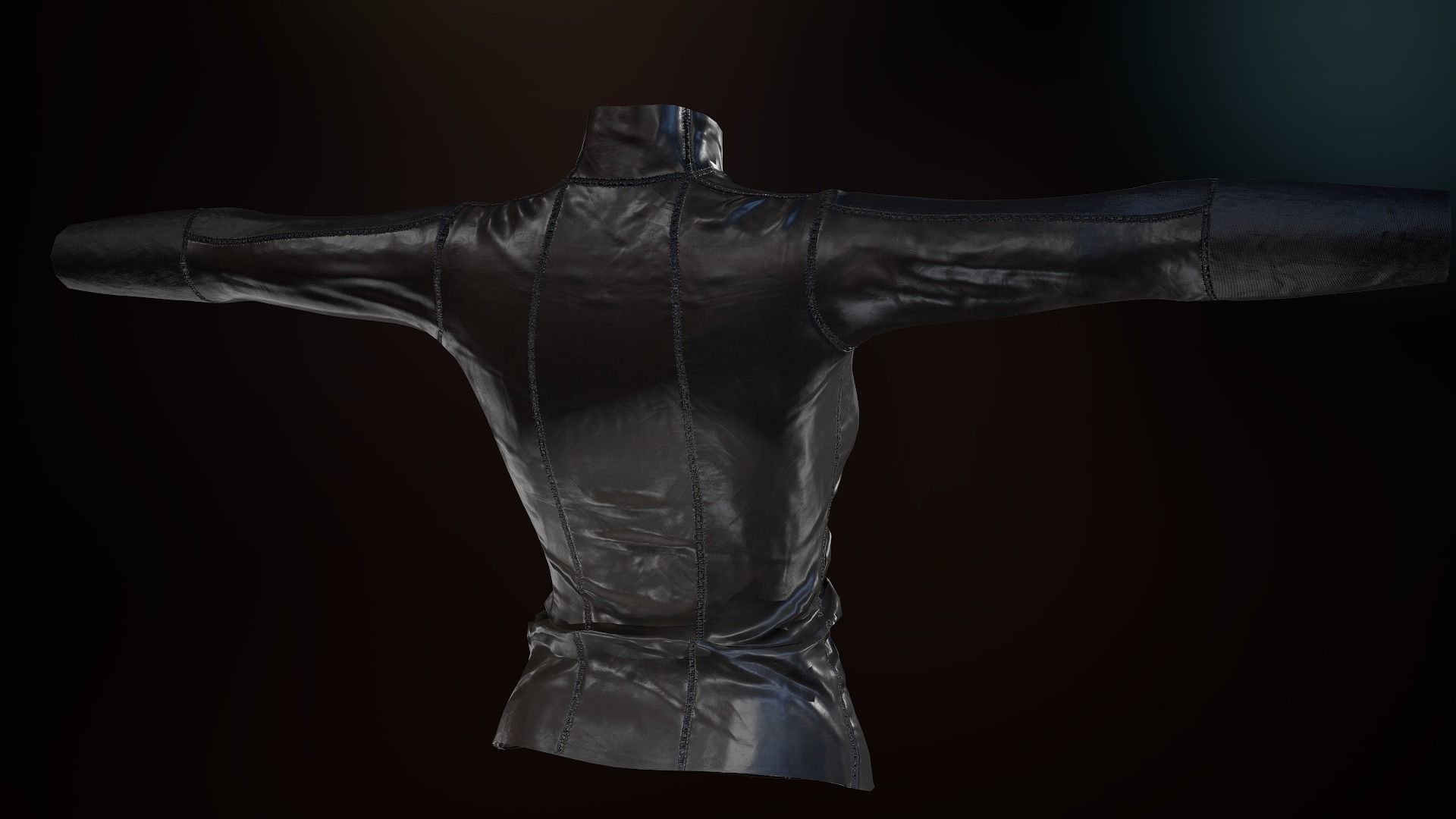 Female Leather Jacket-Free Model Free low-poly 3D model_8