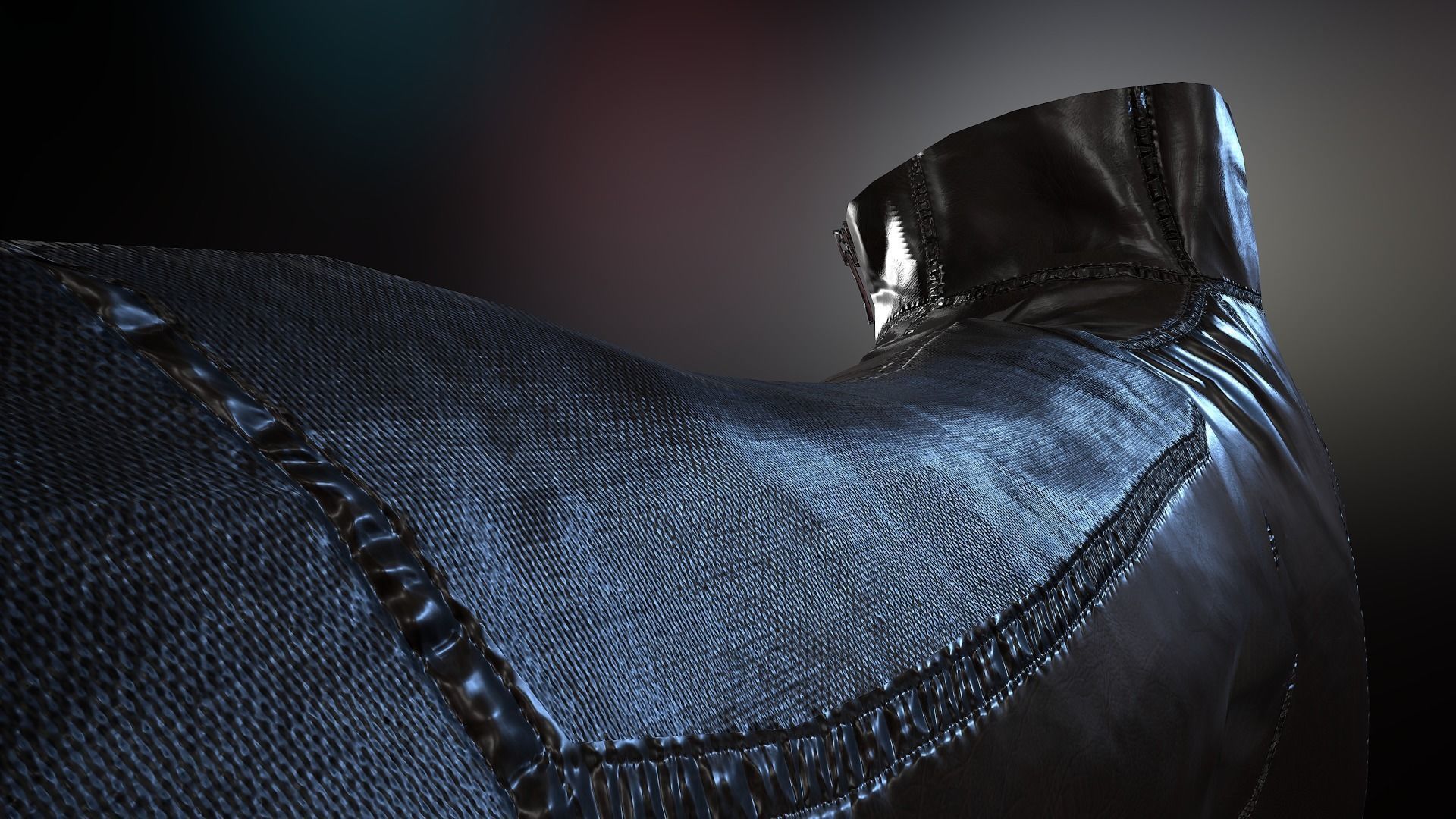 Female Leather Jacket-Free Model Free low-poly 3D model_23