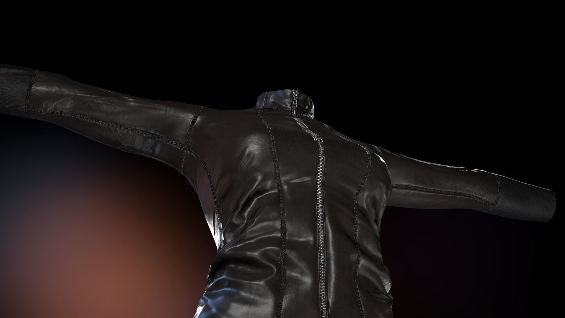 Female Leather Jacket-Free Model Free low-poly 3D model_36