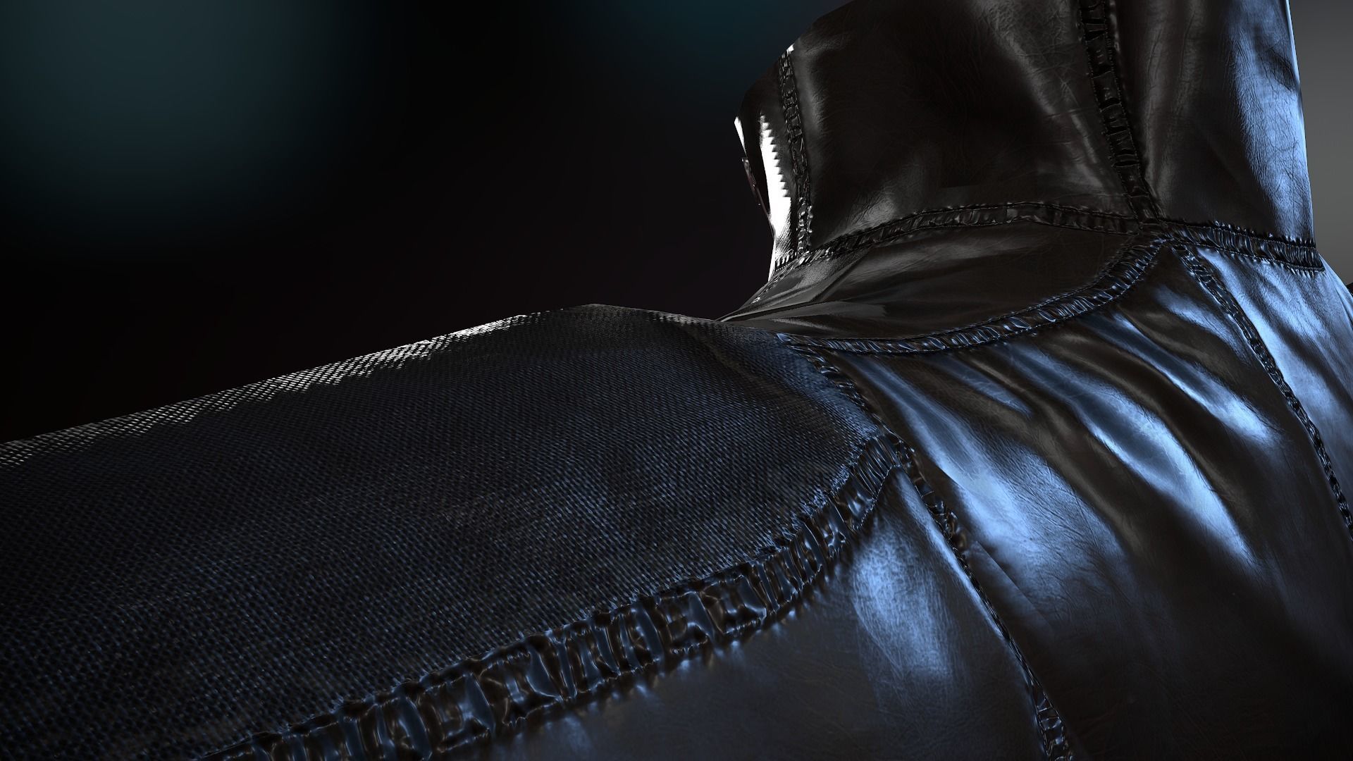 Female Leather Jacket-Free Model Free low-poly 3D model_22