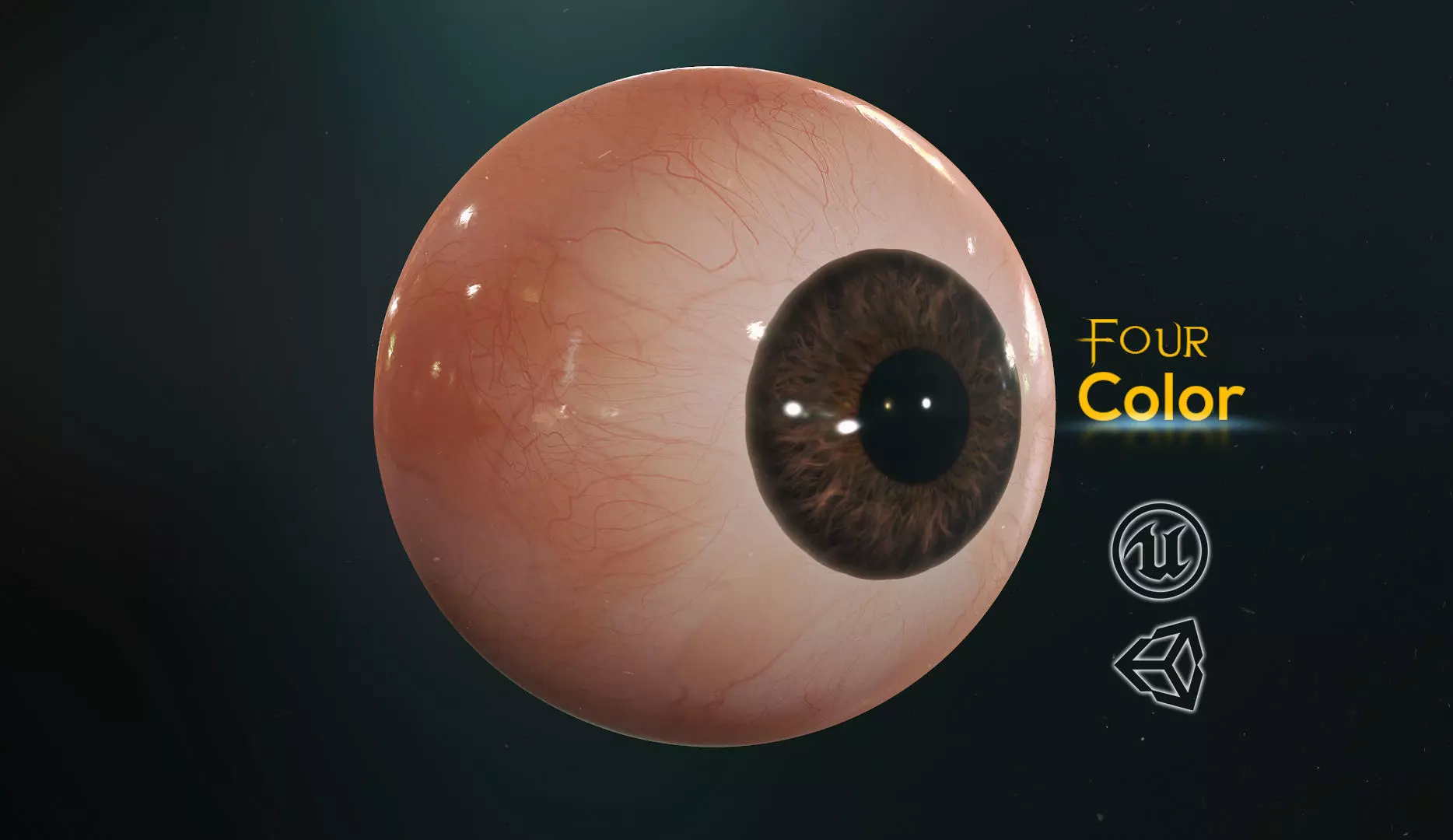 Realistic Human Eye Low-poly 3D model_0