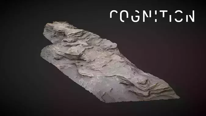 Iceland Tidal Rocks 02 Low-poly 3D model