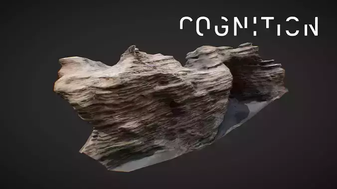 Iceland Tidal Rocks 01 Low-poly 3D model