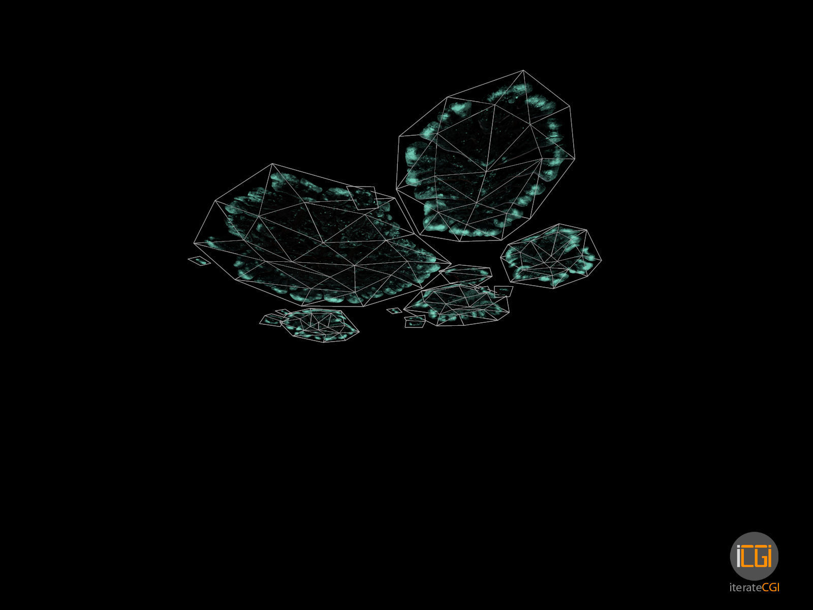 Alien Plant Lichen Type1 Low-poly 3D model_16