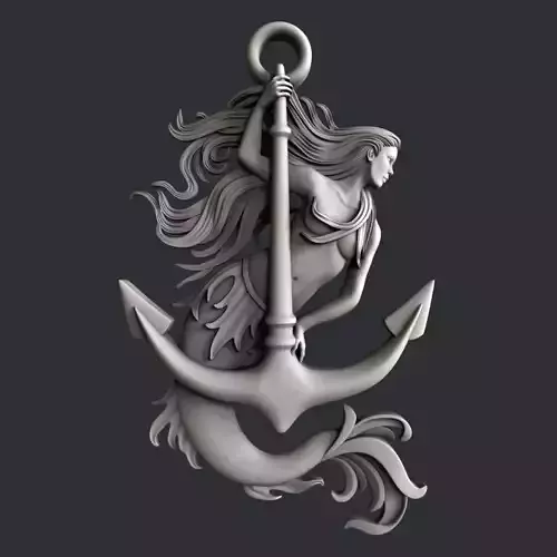 3d STL models for CNC  Mermaid 3D model