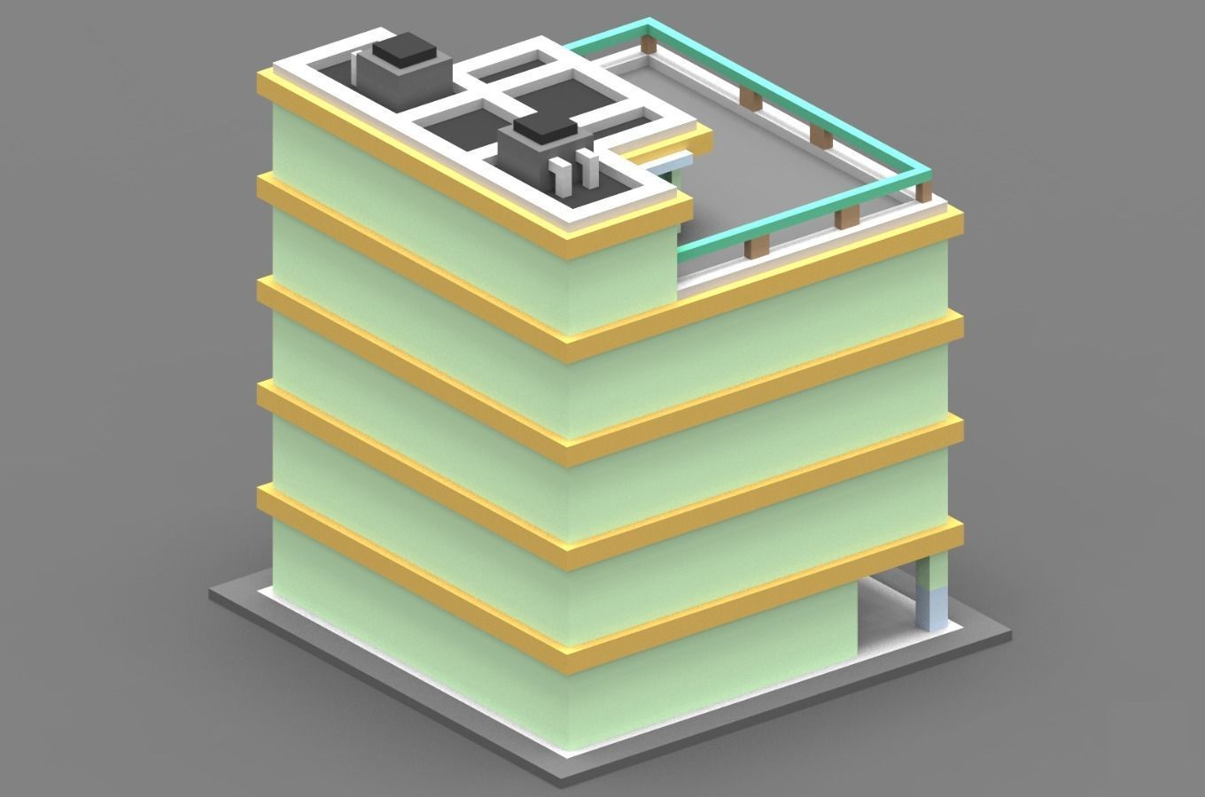 House Voxel - 6 Low-poly 3D model_2