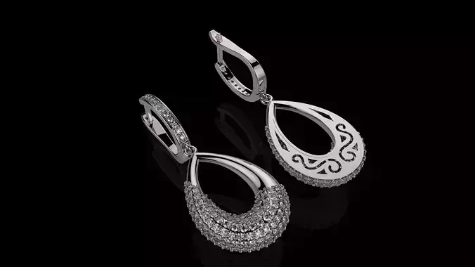 J EARRINGS N1022 3D print model