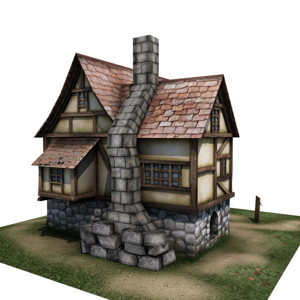 15 Medieval Buildings Model Pack Low-poly 3D model_5