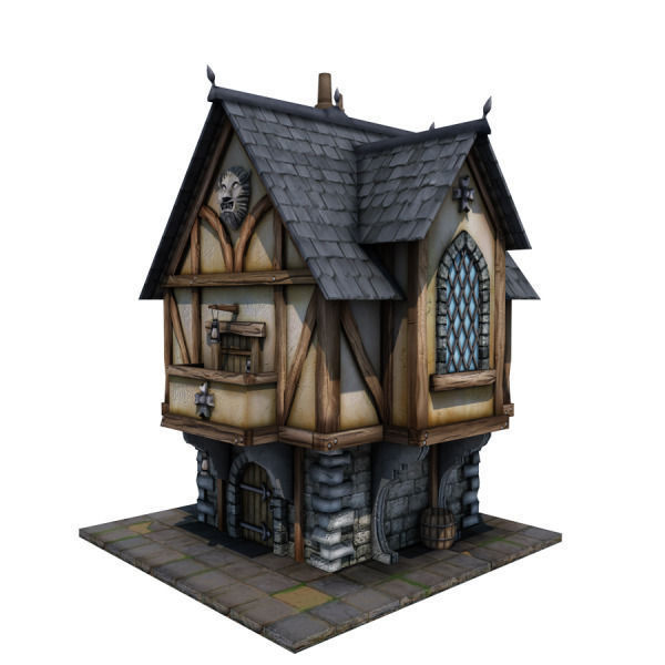 15 Medieval Buildings Model Pack Low-poly 3D model_3