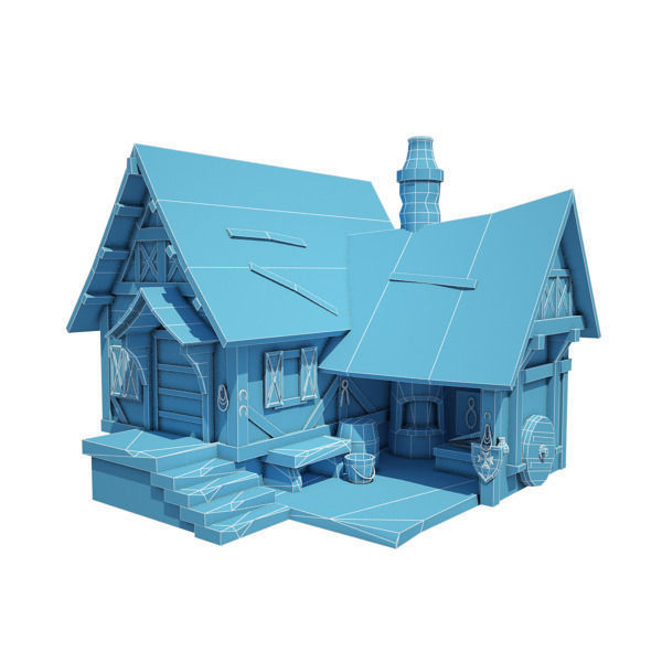 15 Medieval Buildings Model Pack Low-poly 3D model_28