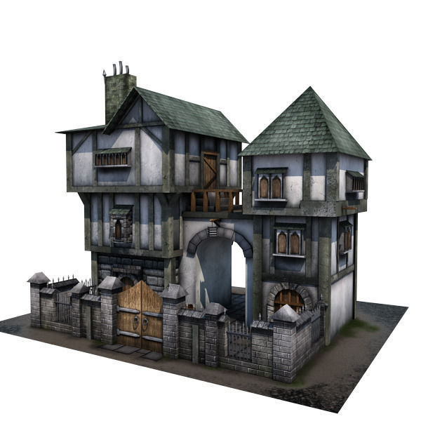 15 Medieval Buildings Model Pack Low-poly 3D model_7