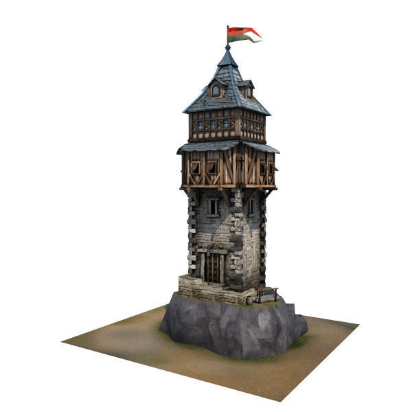 15 Medieval Buildings Model Pack Low-poly 3D model_13