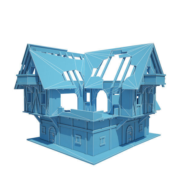 15 Medieval Buildings Model Pack Low-poly 3D model_24