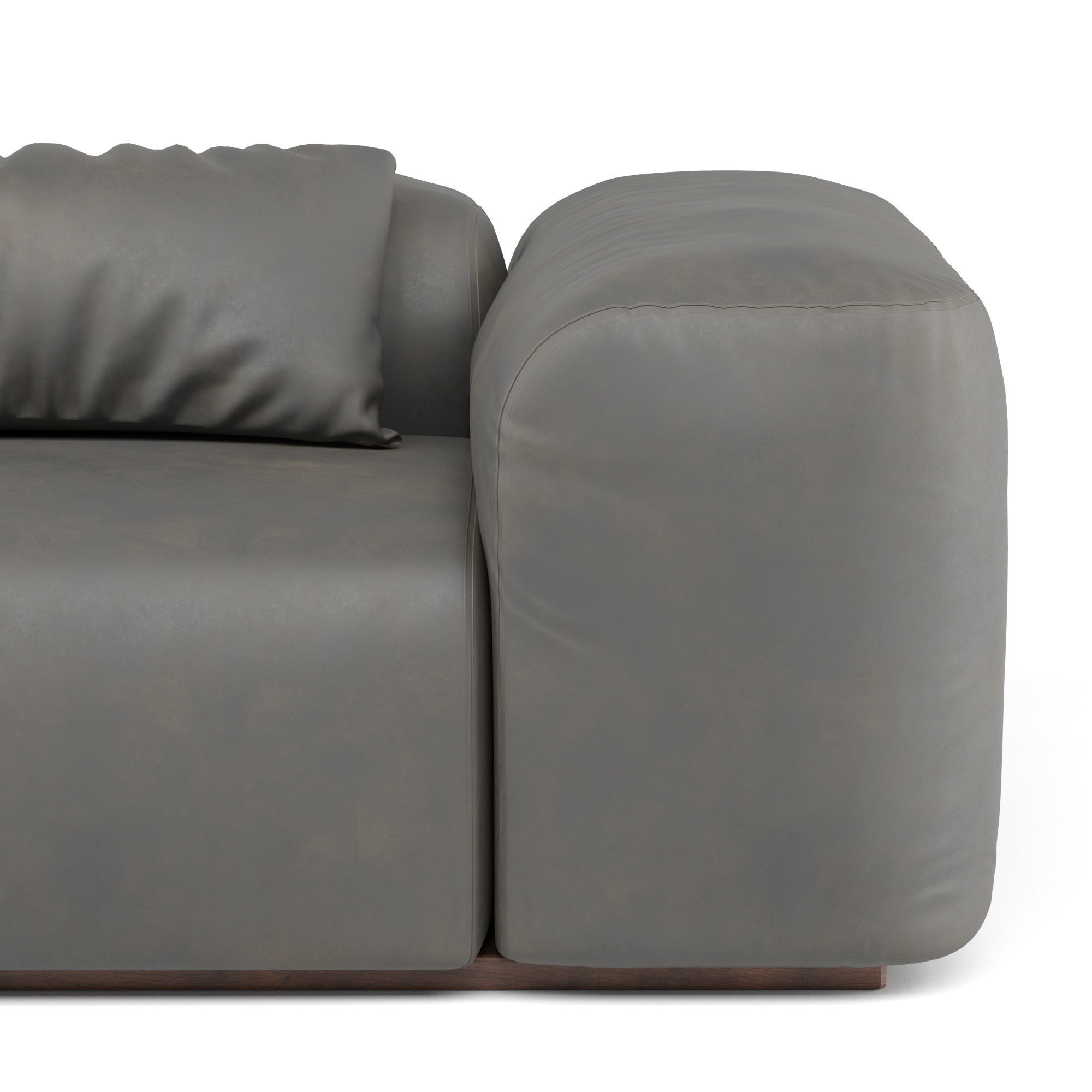 Modern leather sofa 3D model_6