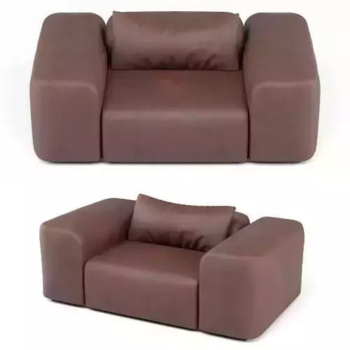 Modern leather chair 3D model