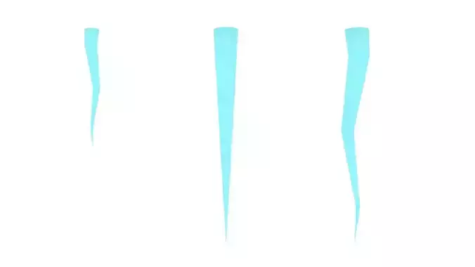 Icicle with Shapes Low-poly 3D model