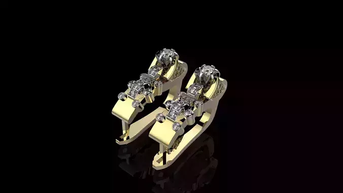 J EARRINGS N309 3D print model