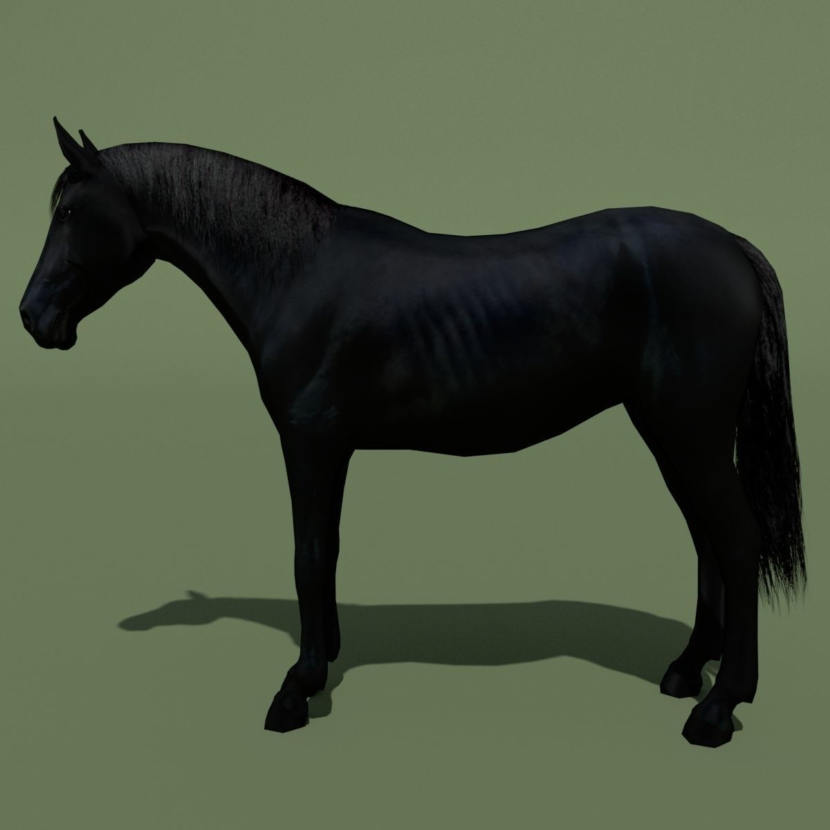 LowPoly Horses 10 colours Low-poly 3D model_70