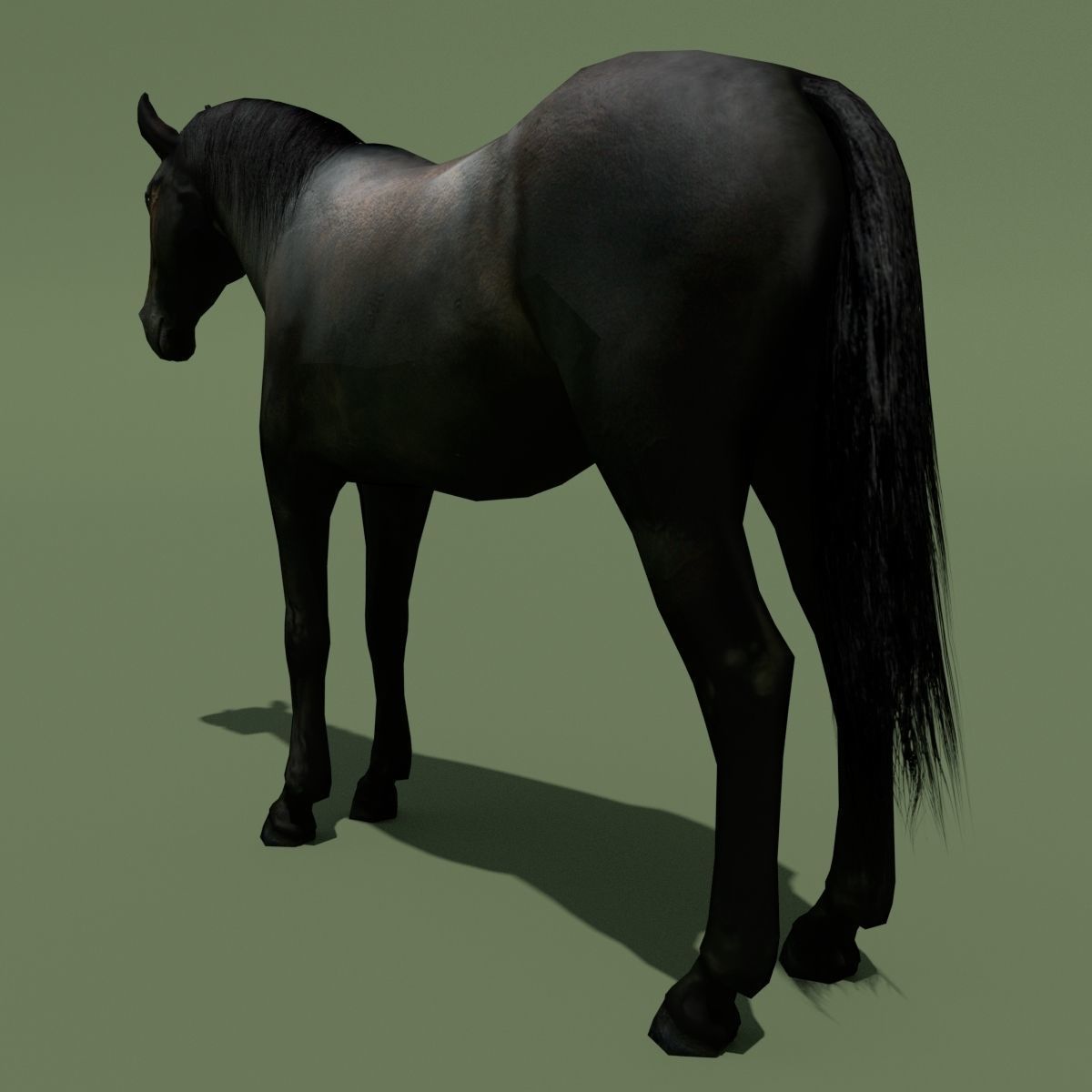 LowPoly Horses 10 colours Low-poly 3D model_43