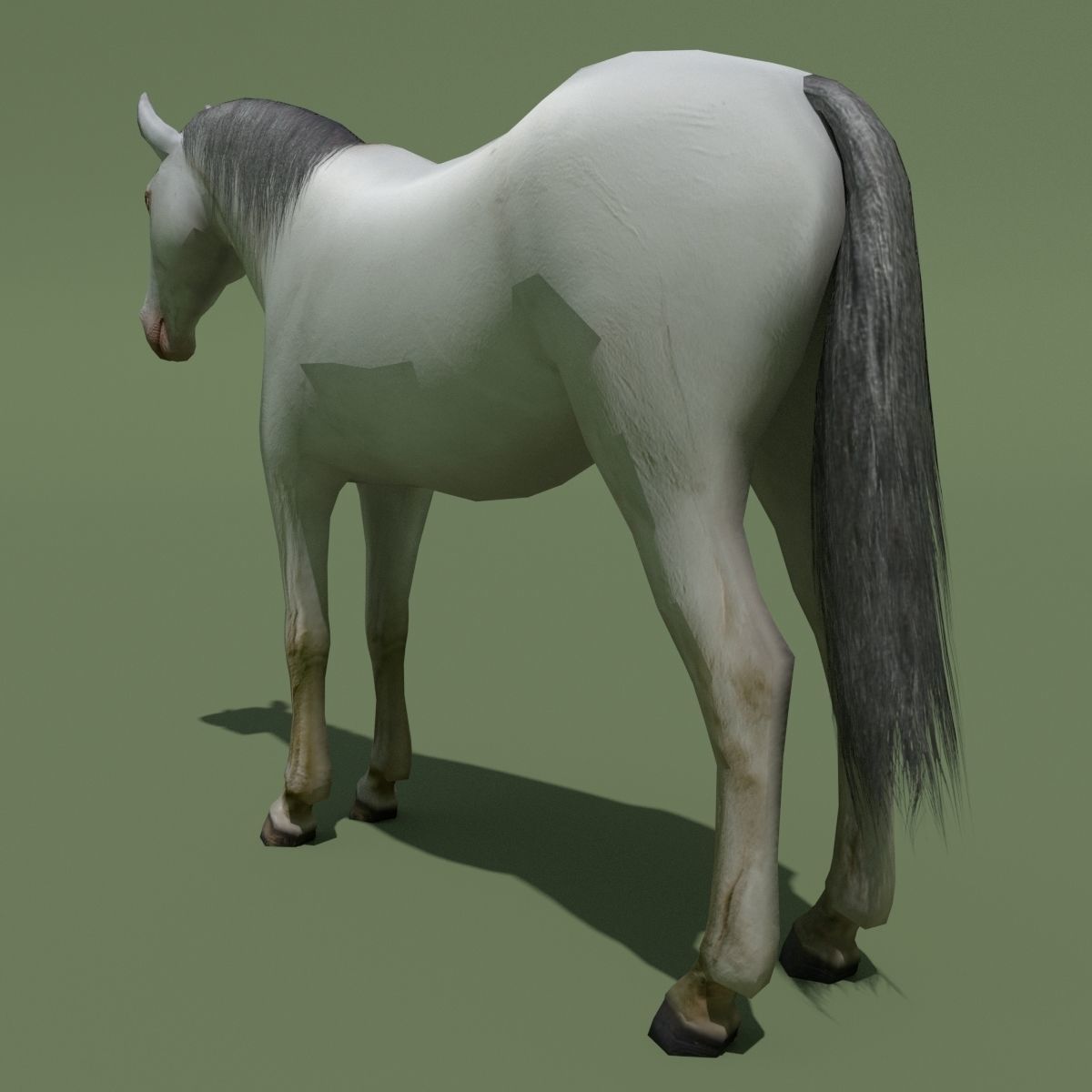 LowPoly Horses 10 colours Low-poly 3D model_64