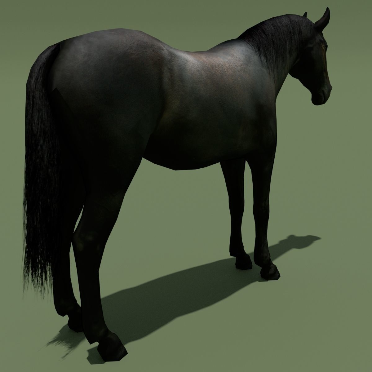 LowPoly Horses 10 colours Low-poly 3D model_45