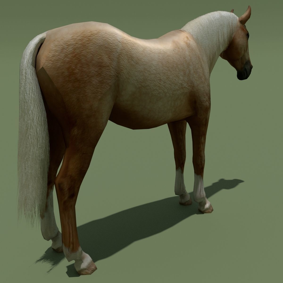 LowPoly Horses 10 colours Low-poly 3D model_80