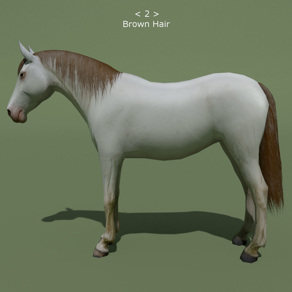 LowPoly Horses 10 colours Low-poly 3D model_13