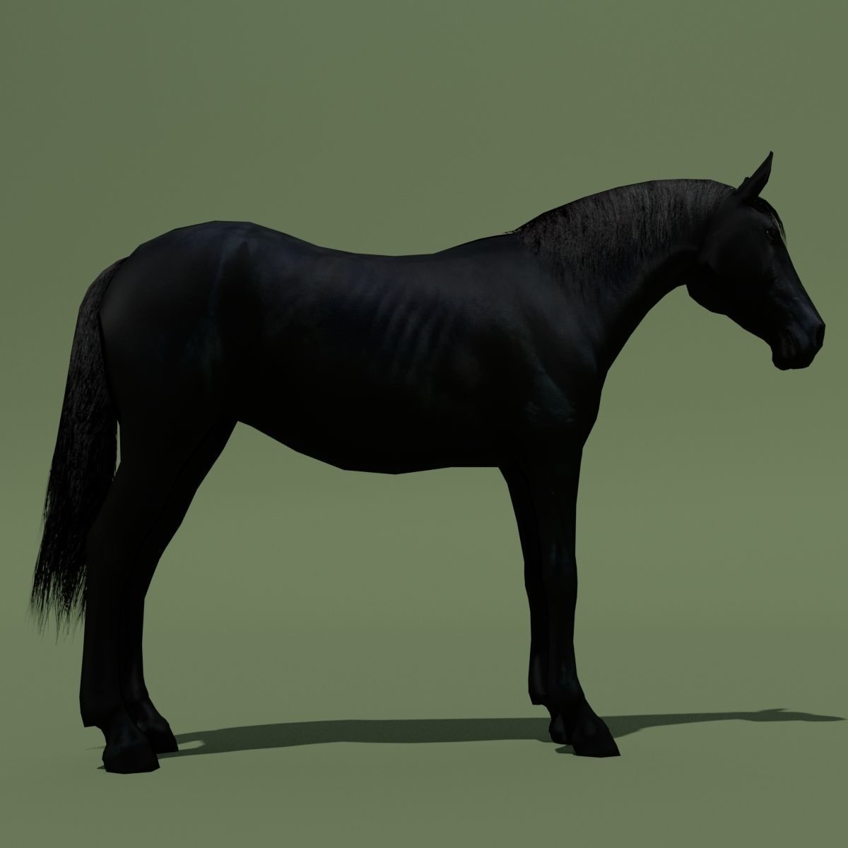 LowPoly Horses 10 colours Low-poly 3D model_74