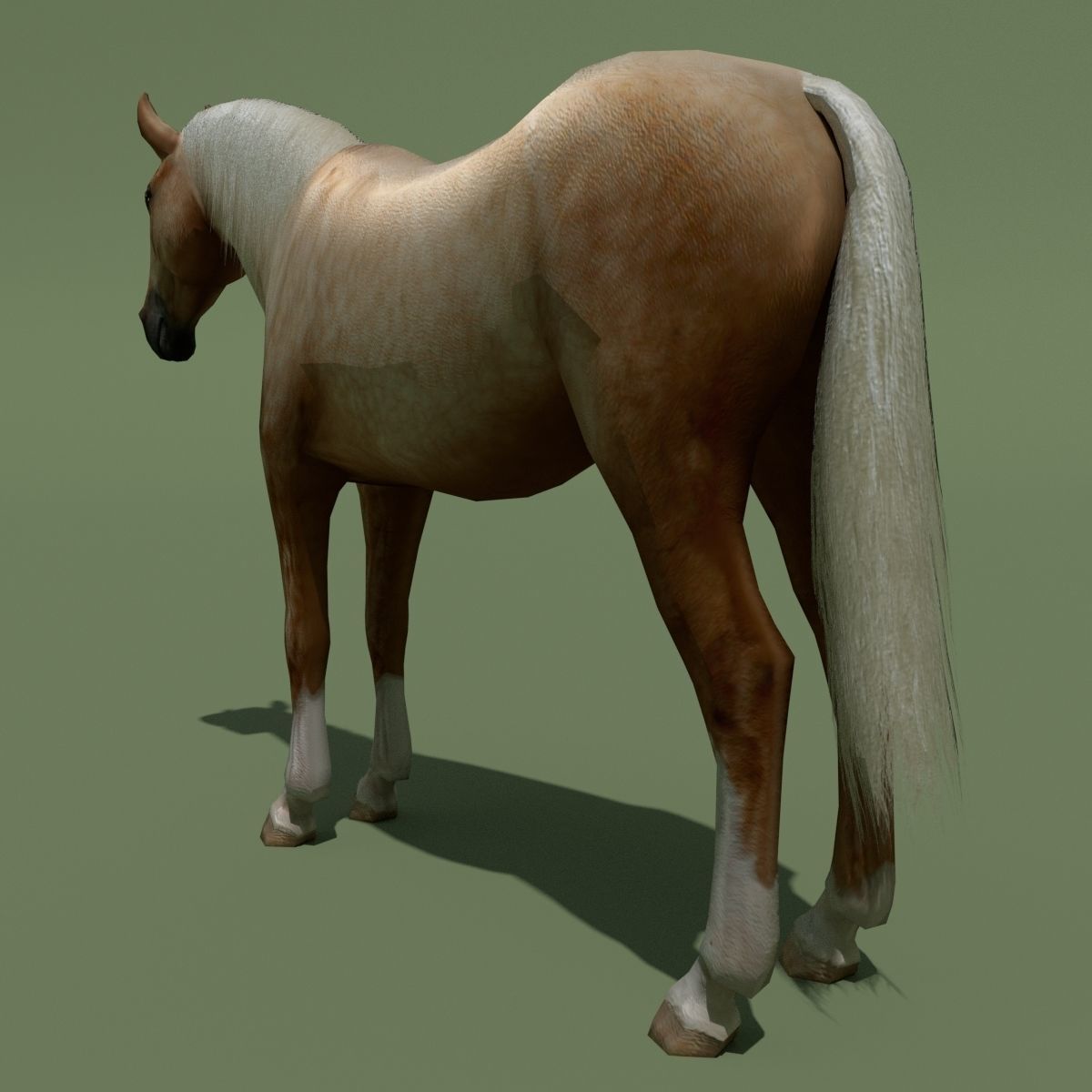 LowPoly Horses 10 colours Low-poly 3D model_78