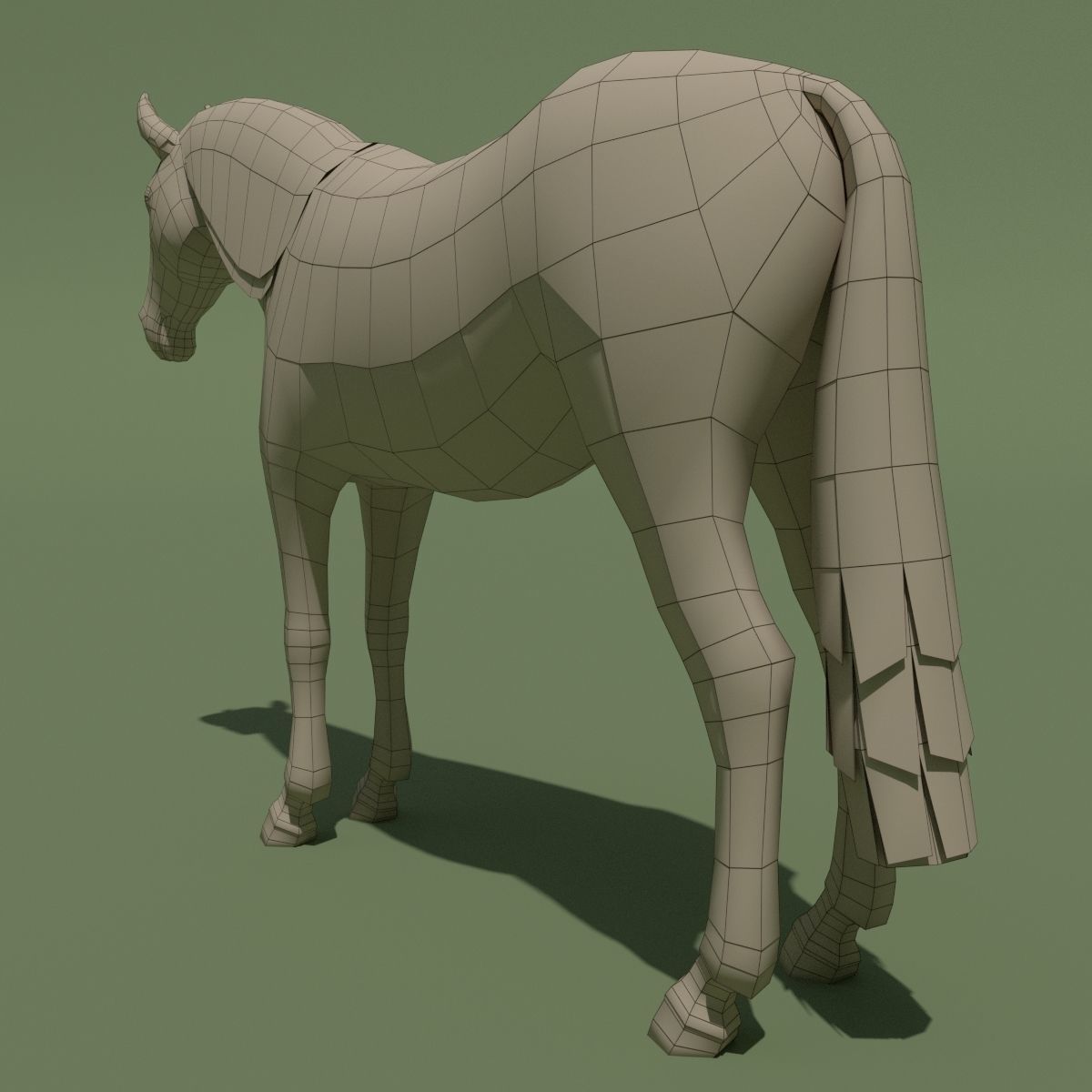 LowPoly Horses 10 colours Low-poly 3D model_92