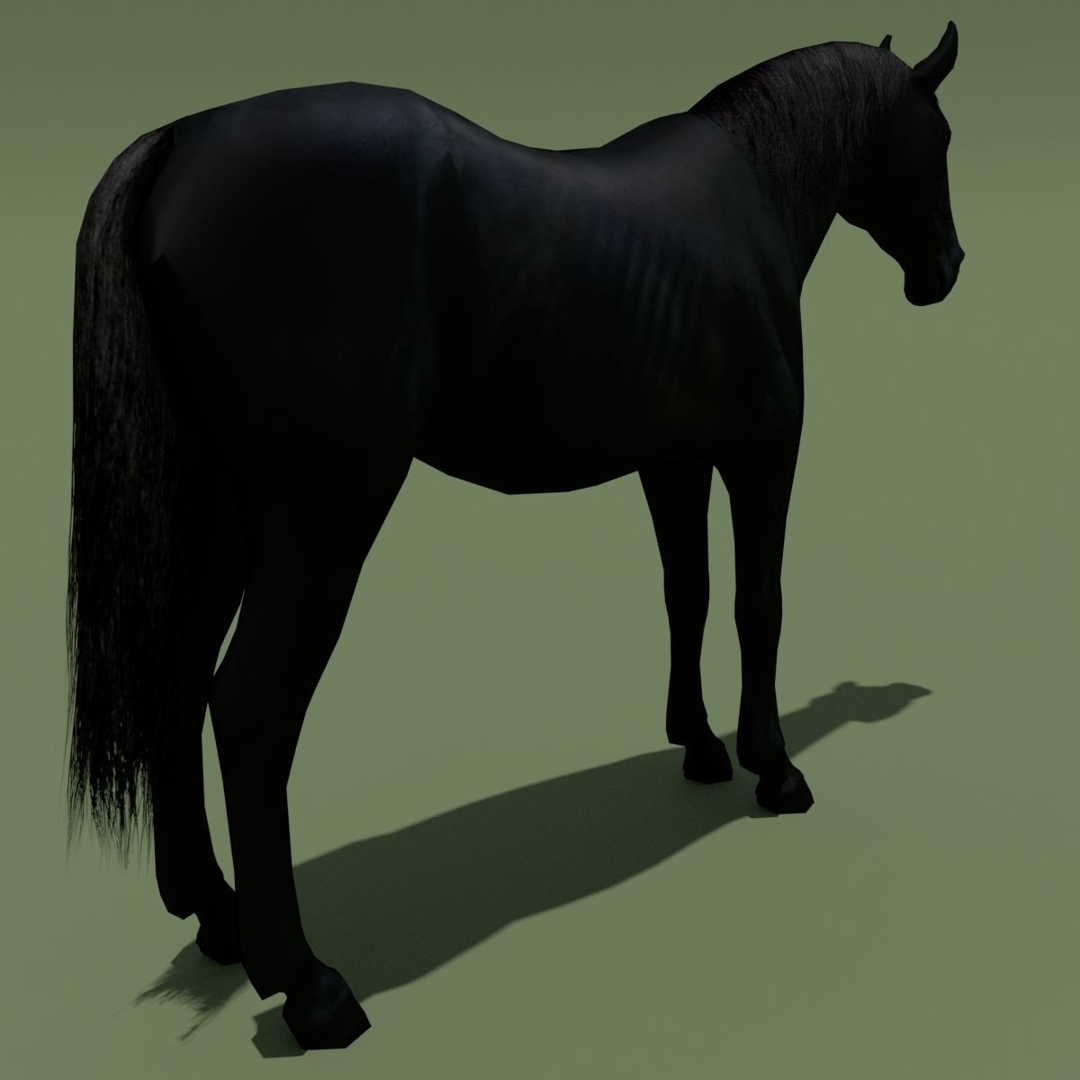 LowPoly Horses 10 colours Low-poly 3D model_73