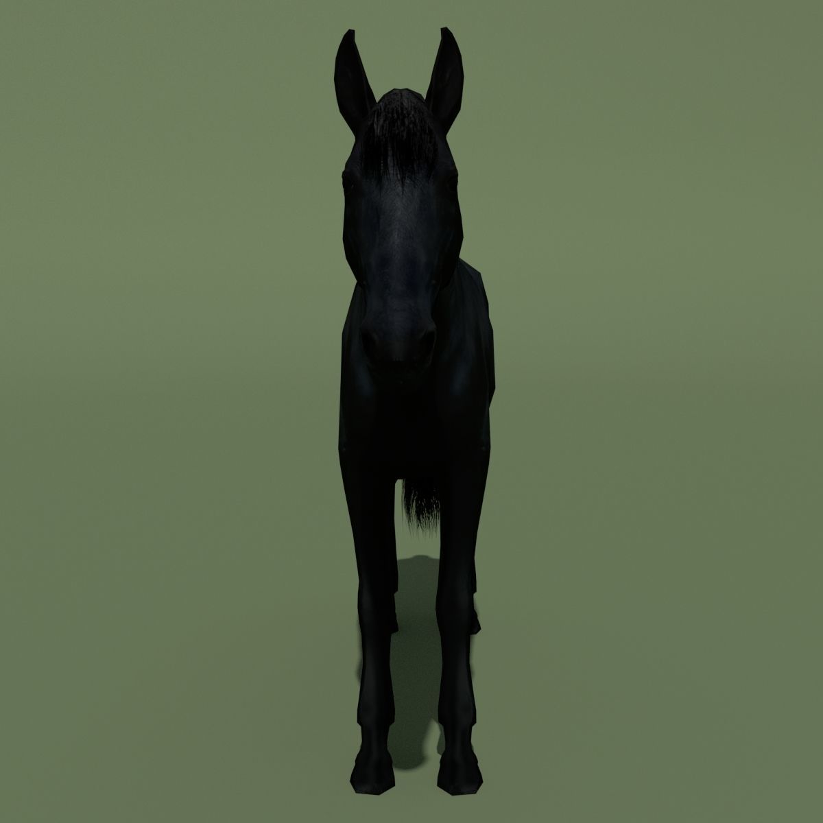 LowPoly Horses 10 colours Low-poly 3D model_76
