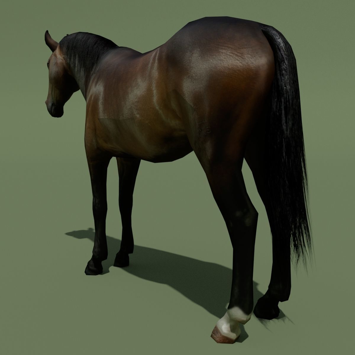 LowPoly Horses 10 colours Low-poly 3D model_29