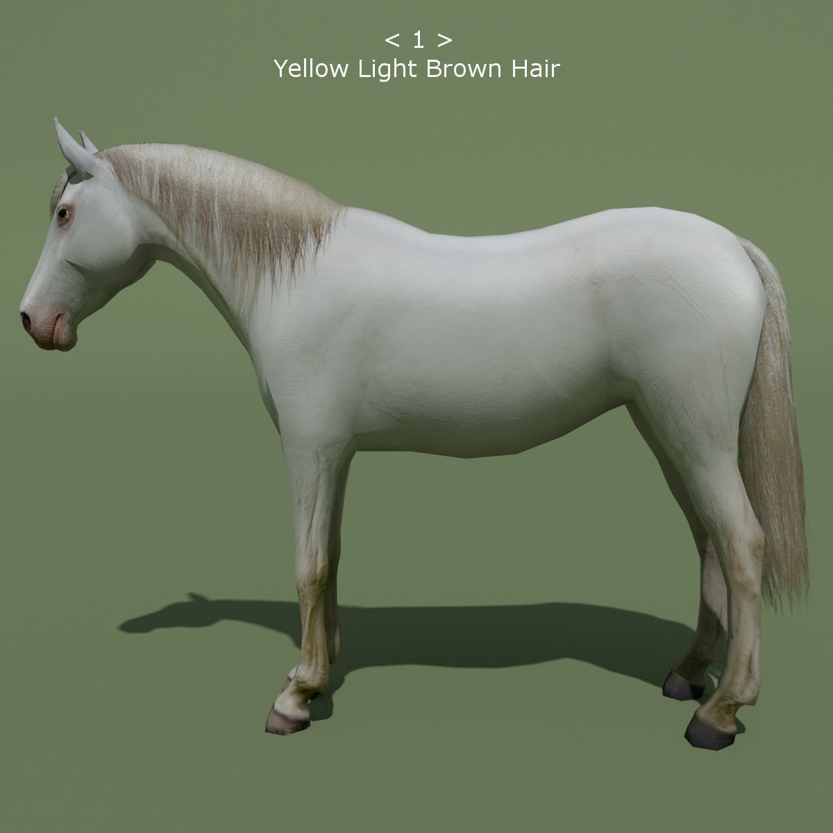 LowPoly Horses 10 colours Low-poly 3D model_12