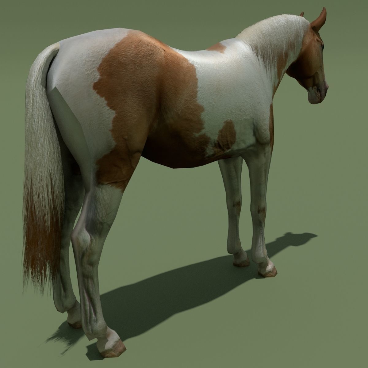 LowPoly Horses 10 colours Low-poly 3D model_87