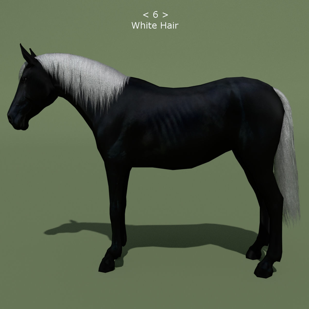 LowPoly Horses 10 colours Low-poly 3D model_17