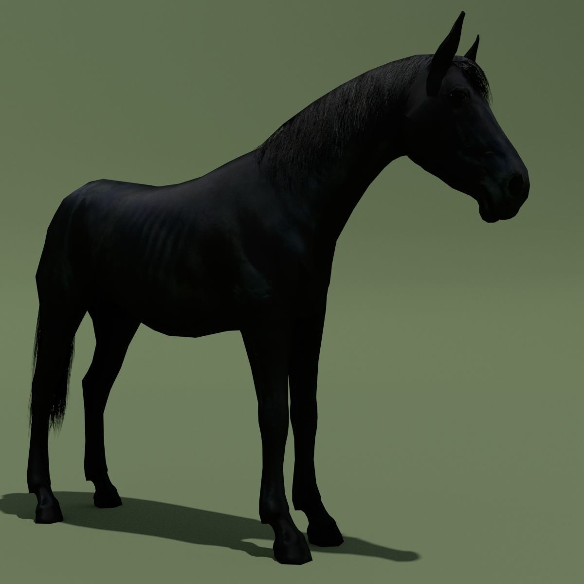 LowPoly Horses 10 colours Low-poly 3D model_75