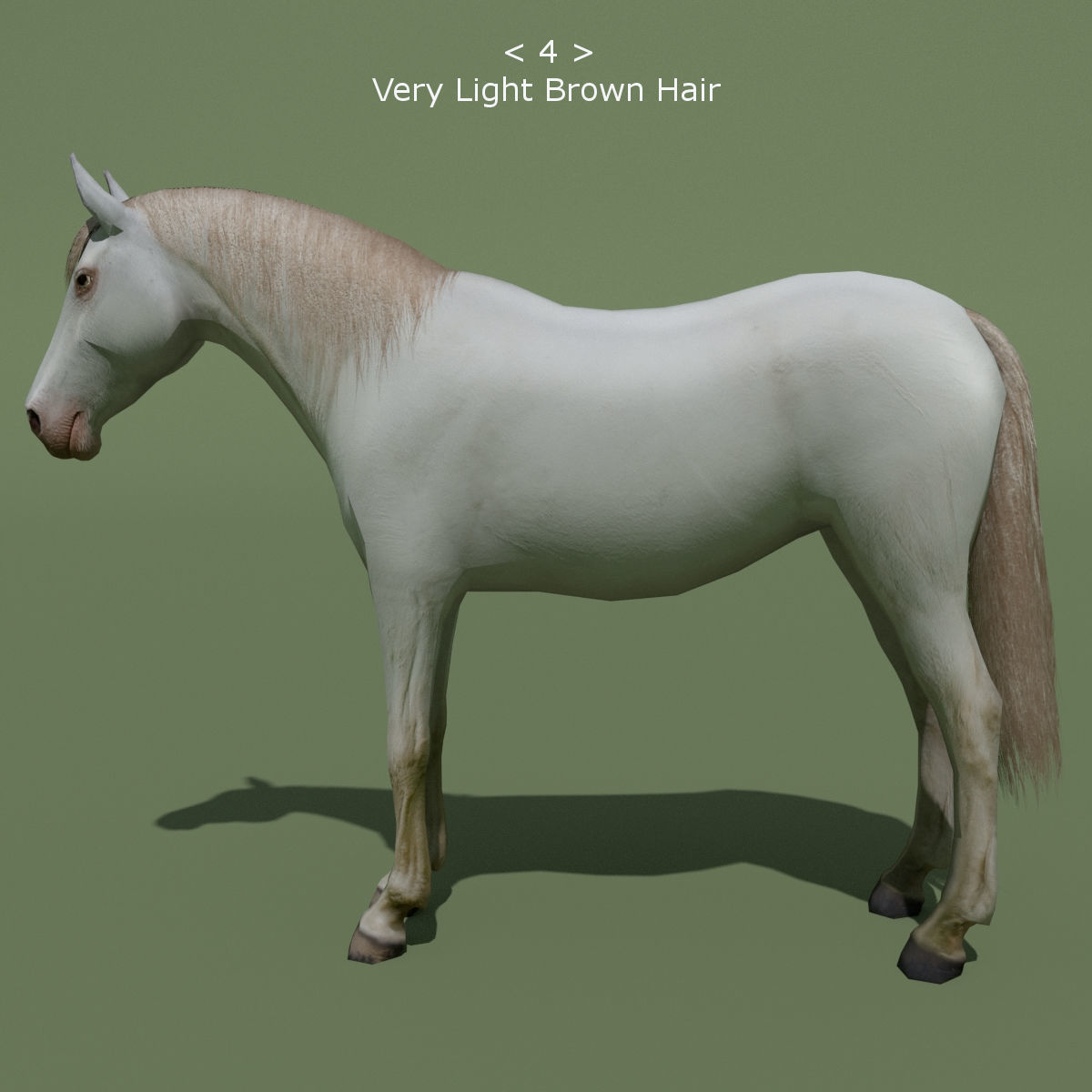 LowPoly Horses 10 colours Low-poly 3D model_15
