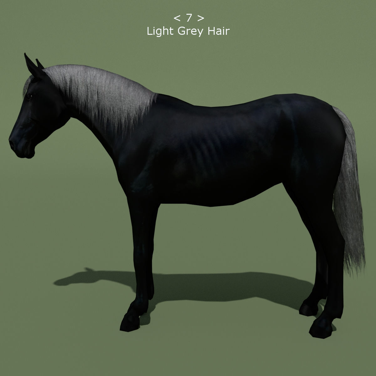 LowPoly Horses 10 colours Low-poly 3D model_18