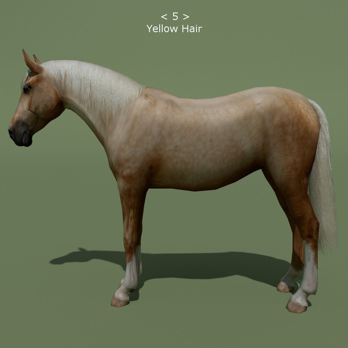 LowPoly Horses 10 colours Low-poly 3D model_16