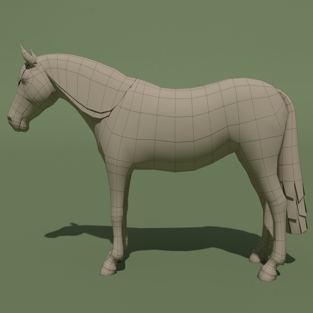 LowPoly Horses 10 colours Low-poly 3D model_91