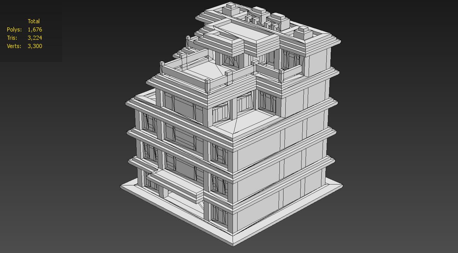 House Voxel - 9 Low-poly 3D model_4