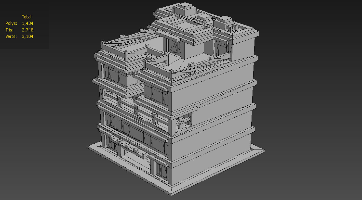 House Voxel - 10 Low-poly 3D model_4