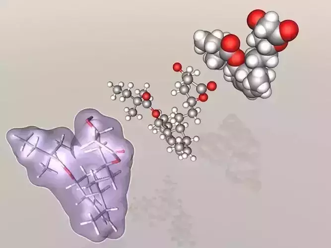 Simvastatin molecule 3D model