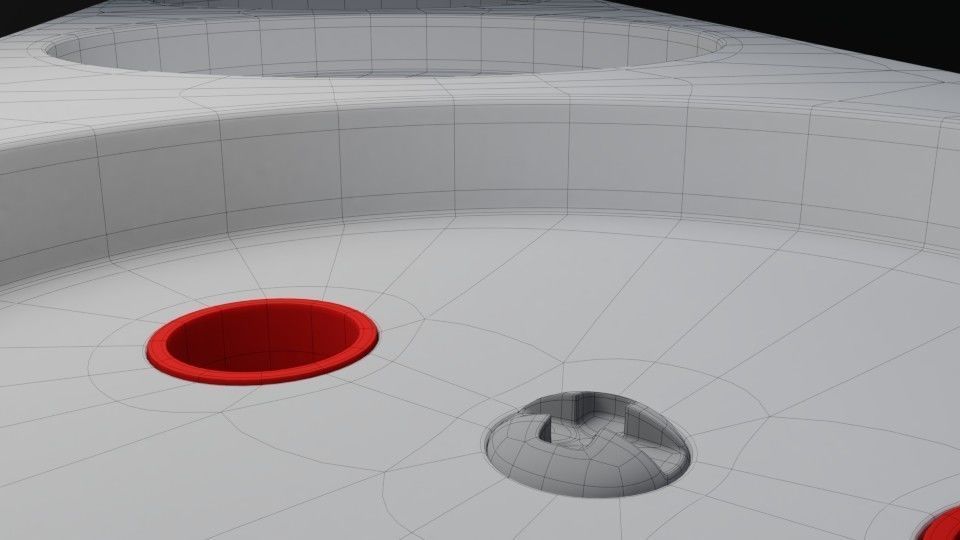 mutiple socket Low-poly 3D model_3