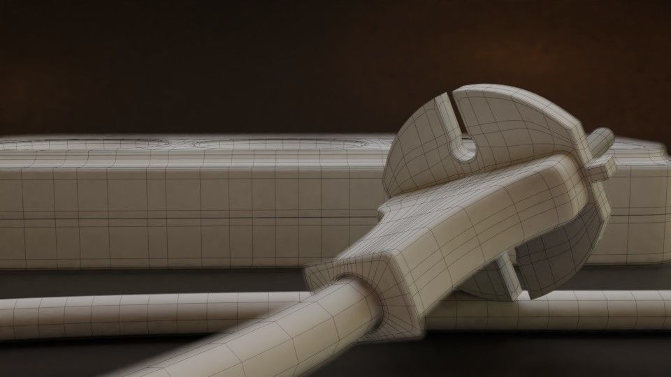 mutiple socket Low-poly 3D model_2