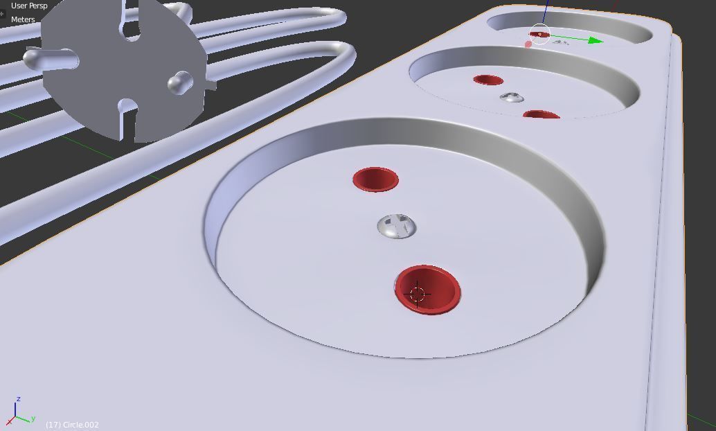 mutiple socket Low-poly 3D model_5