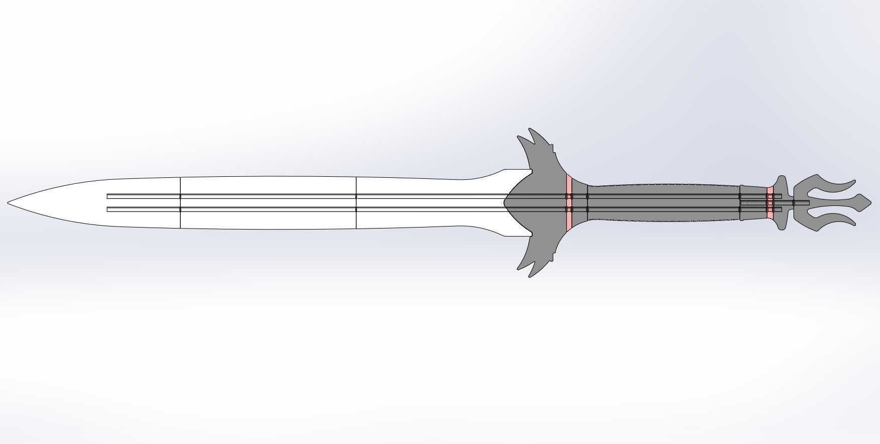 Sword of Black Manta from the movie Aquaman 2018 3D print model_28