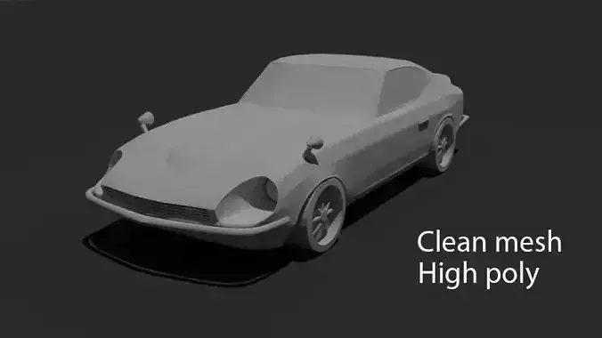 3DS  綺麗！ 3D model Datsun 240z or Nissan Fairlady Z VR / AR / low-poly
